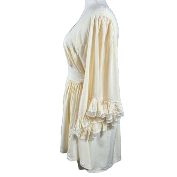 ModCloth Buttercup Belle Lace Sleeve Fairy Whimsy Romantic Cream Boho Dress 4X - Picture 3 of 16
